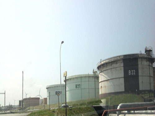 An Oil Refinery Storage Tank of Belgium