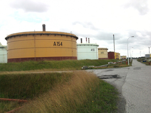An Oil Refinery Storage Tank of France